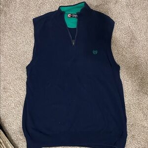 Chaps Men's Navy Zip-Up Sweater Vest